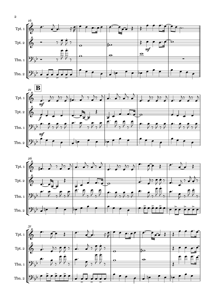 Eight Days A Week Eight Days A Week Brass Quartet scores gallery preview page 2