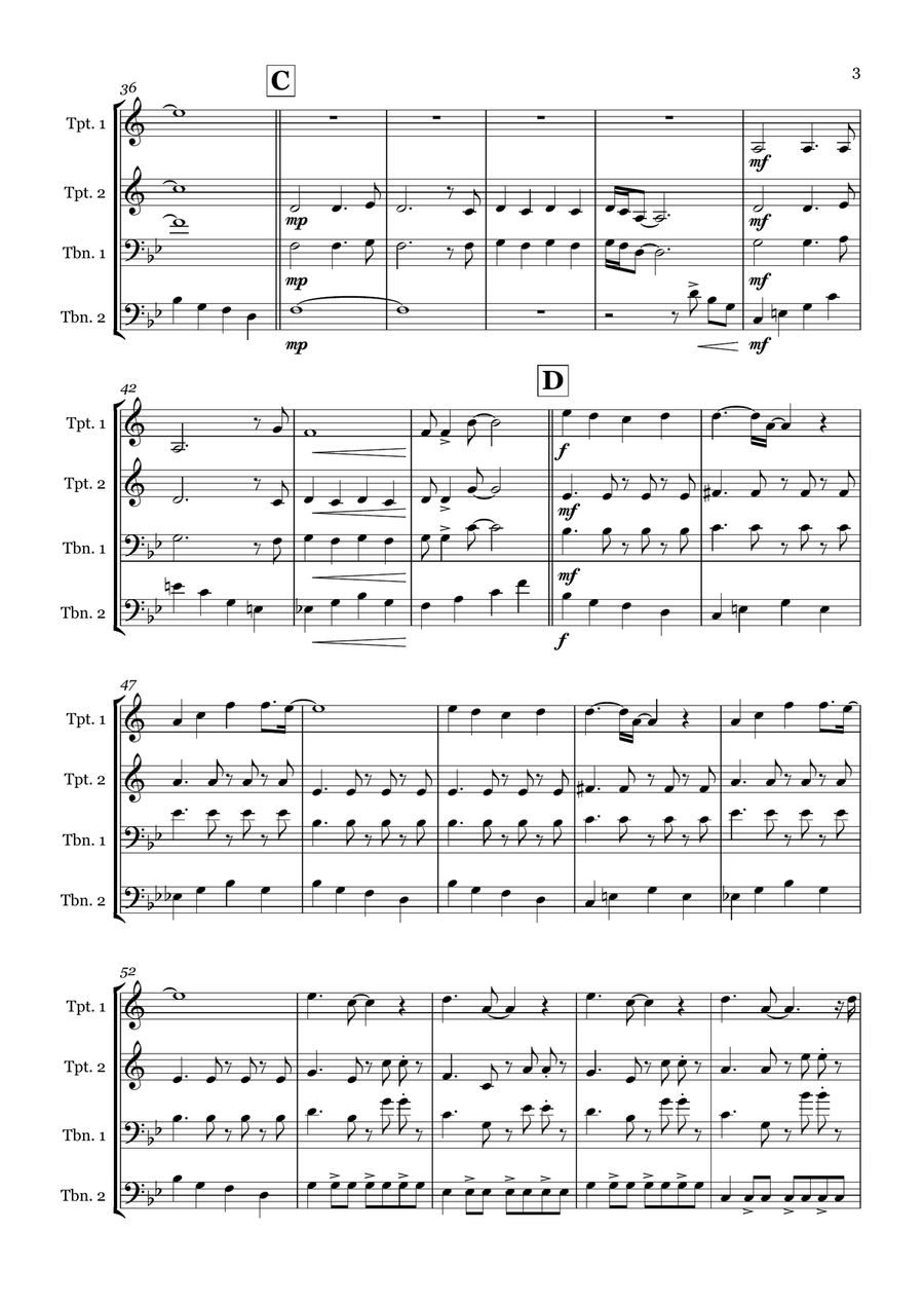 Eight Days A Week Eight Days A Week Brass Quartet scores gallery preview page 3