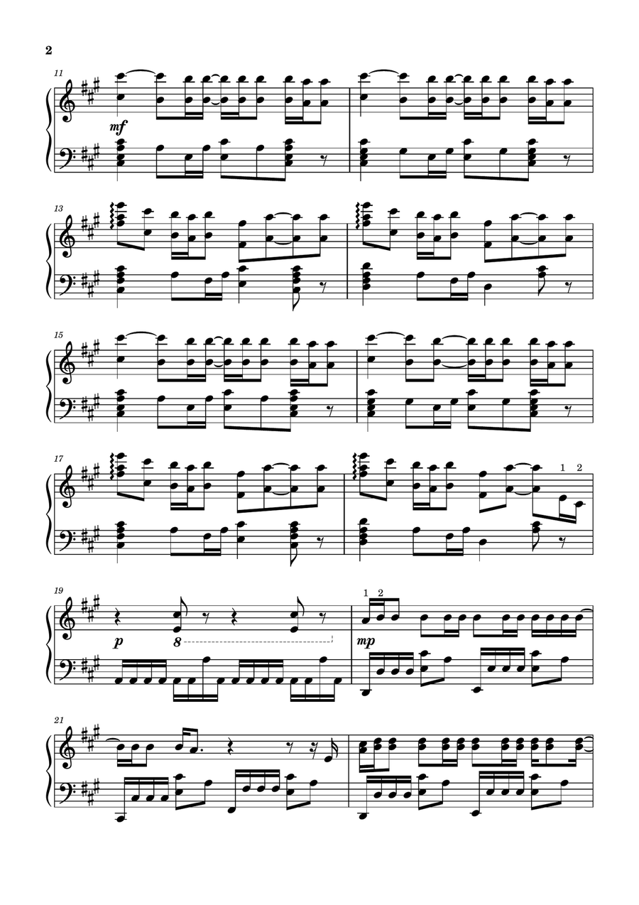 Cruel Summer Piano Solo scores gallery preview page 2