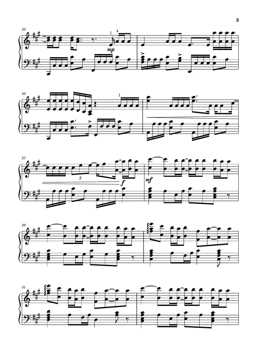 Cruel Summer Piano Solo scores gallery preview page 3