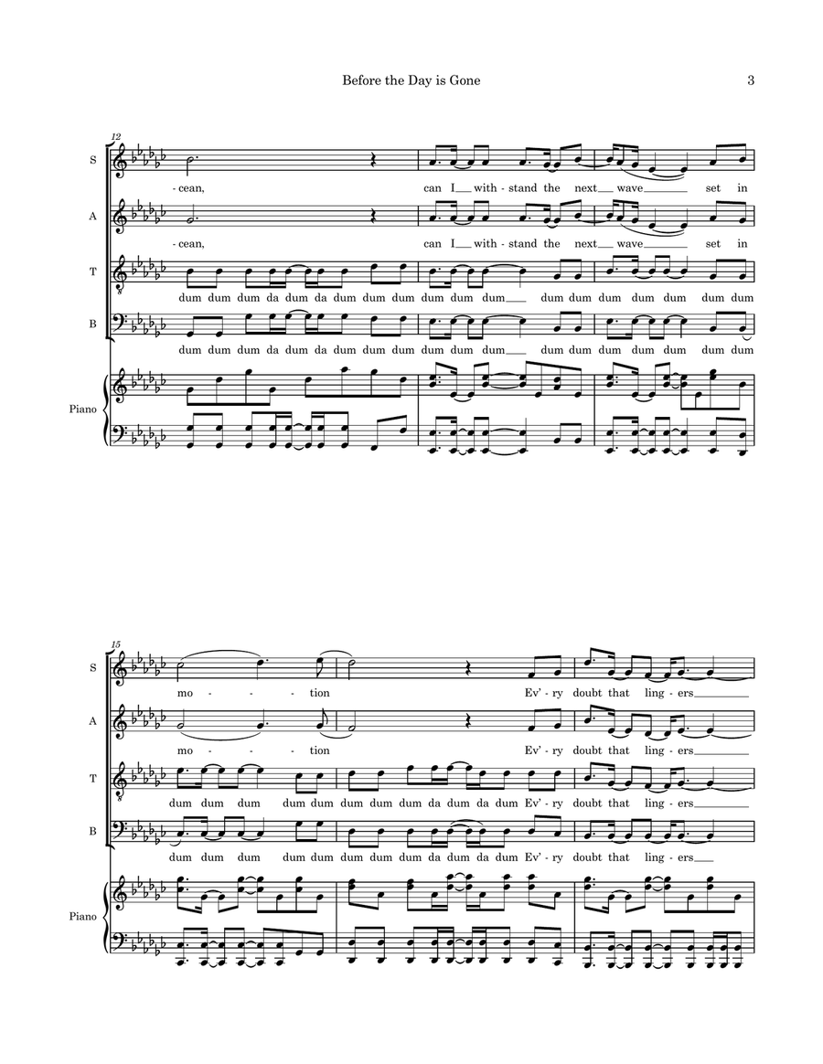 Before the Day is Gone Before the Day is Gone 4-Part scores gallery preview page 3