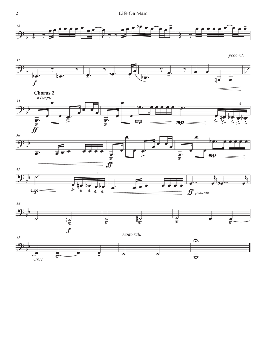 Life On Mars Life On Mars Woodwind Quintet scores gallery preview page 2