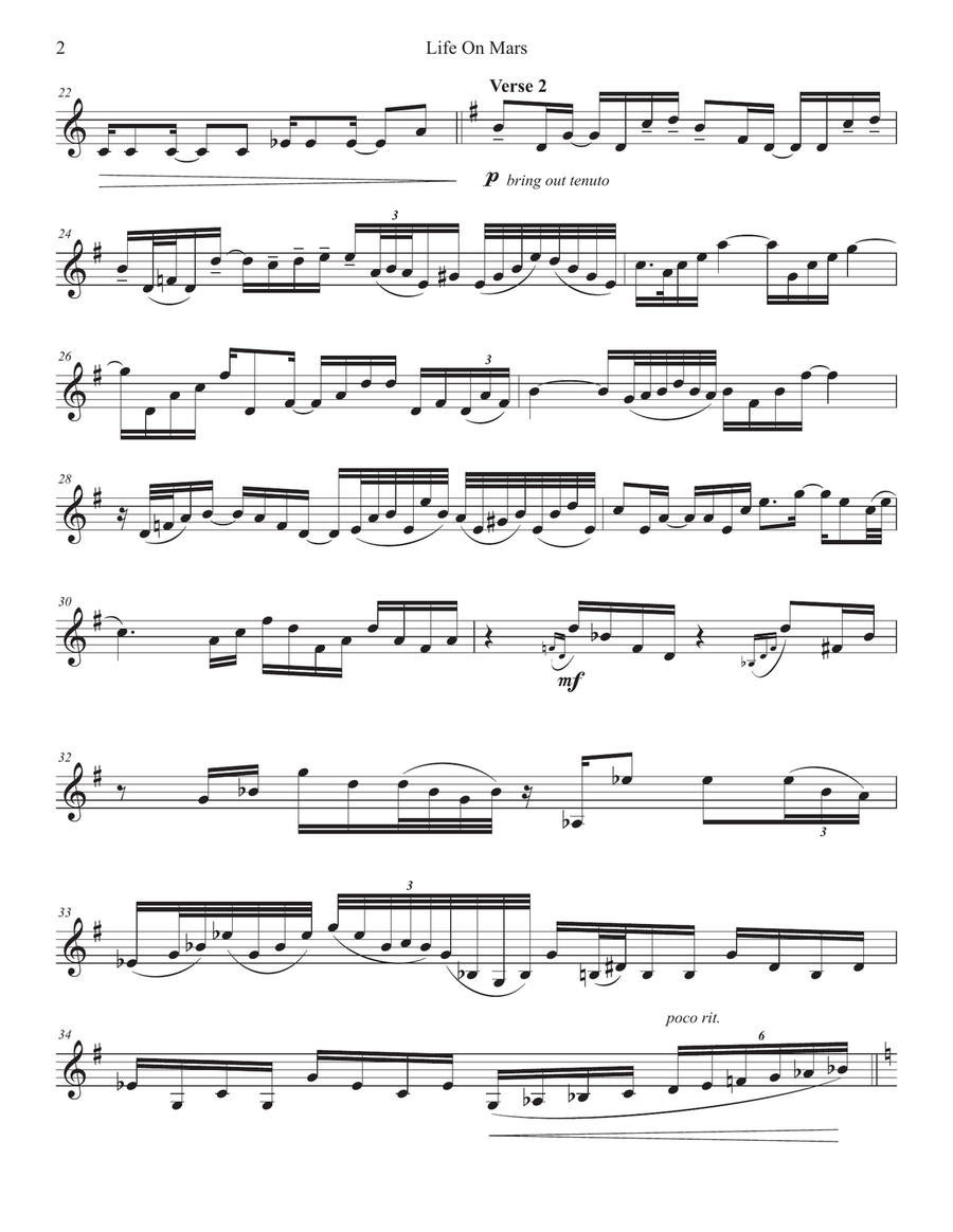 Life On Mars Life On Mars Woodwind Quintet scores gallery preview page 4