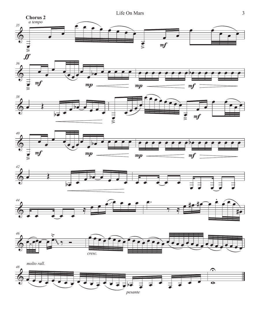 Life On Mars Life On Mars Woodwind Quintet scores gallery preview page 5