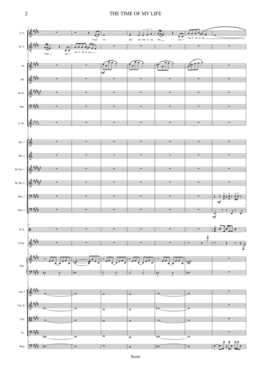 (I've Had) The Time Of My Life Full Orchestra scores gallery preview page 2