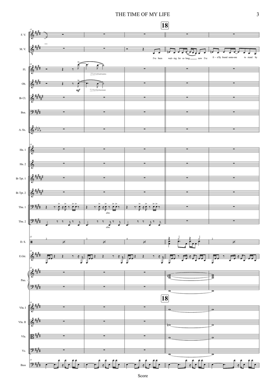 (I've Had) The Time Of My Life Full Orchestra scores gallery preview page 3