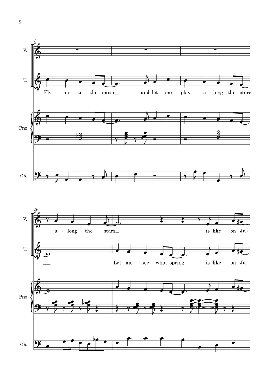 Fly Me To The Moon (In Other Words) Show Choir scores gallery preview page 3