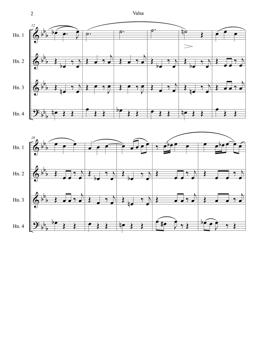 Valsa rosa Brass Ensemble scores gallery preview page 3