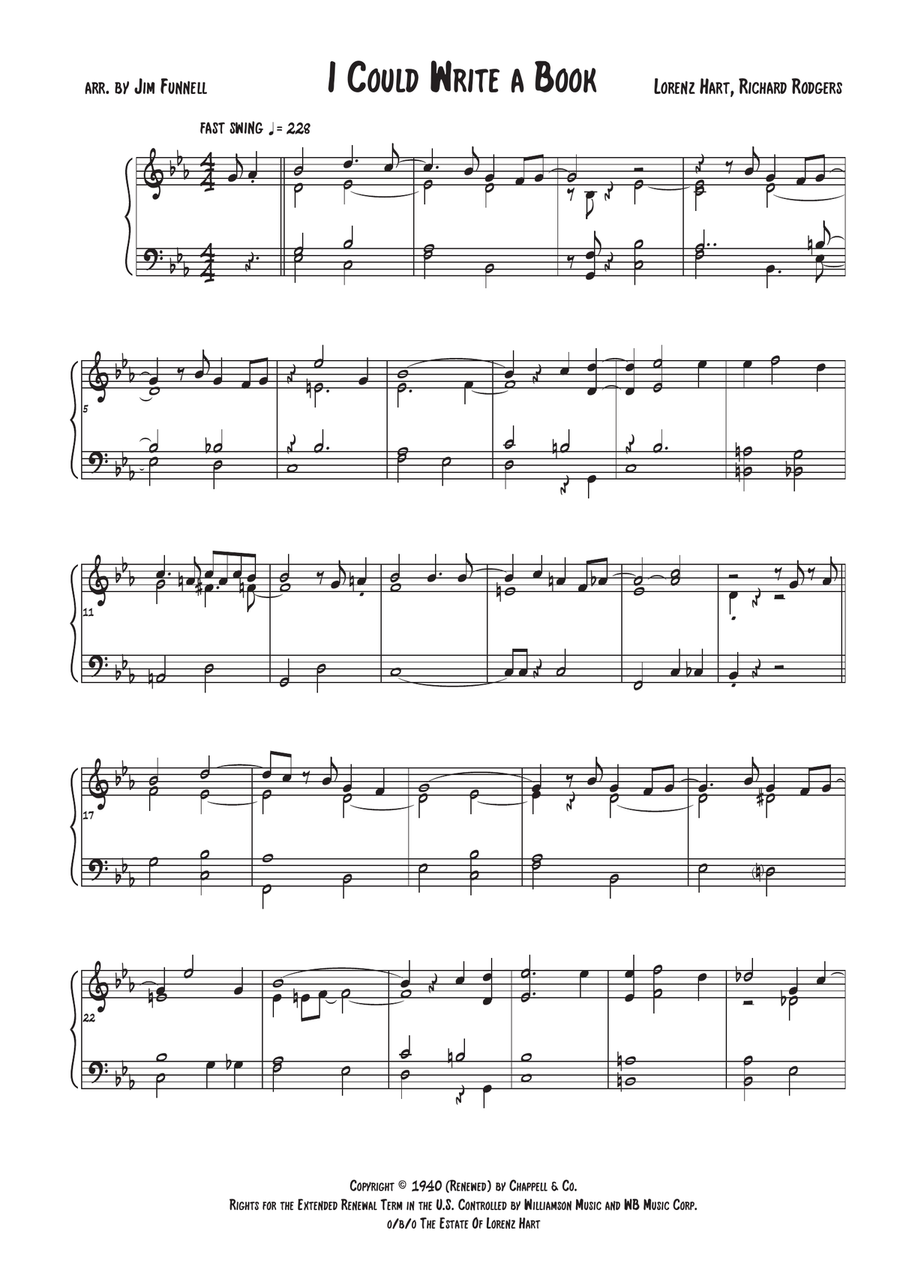 I Could Write A Book Piano Method scores gallery preview page 1