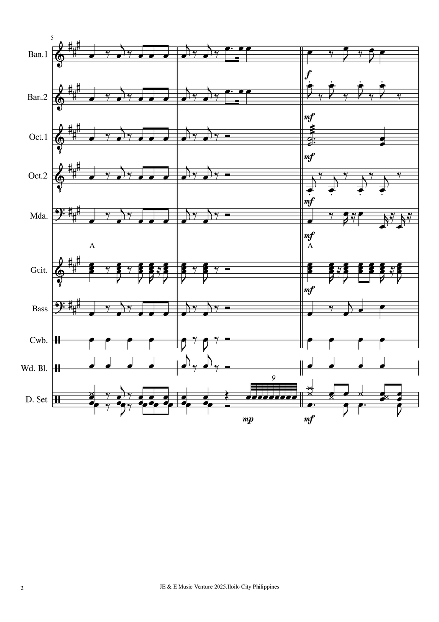 Sitsiritsit Cha-Cha Rondalla - Score Only A Cappella scores gallery preview page 2