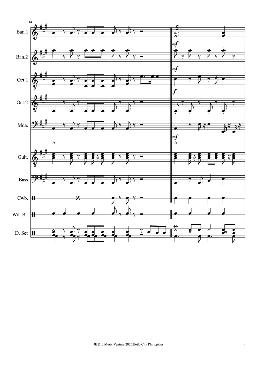 Sitsiritsit Cha-Cha Rondalla - Score Only A Cappella scores gallery preview page 5