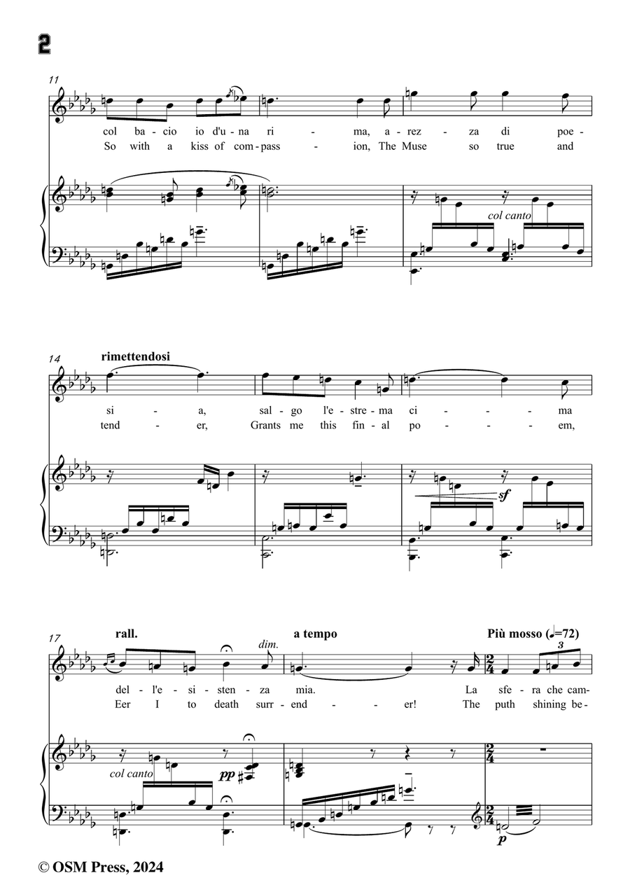 U. Giordano-Come un bel di,in b flat minor Piano, Vocal scores gallery preview page 4