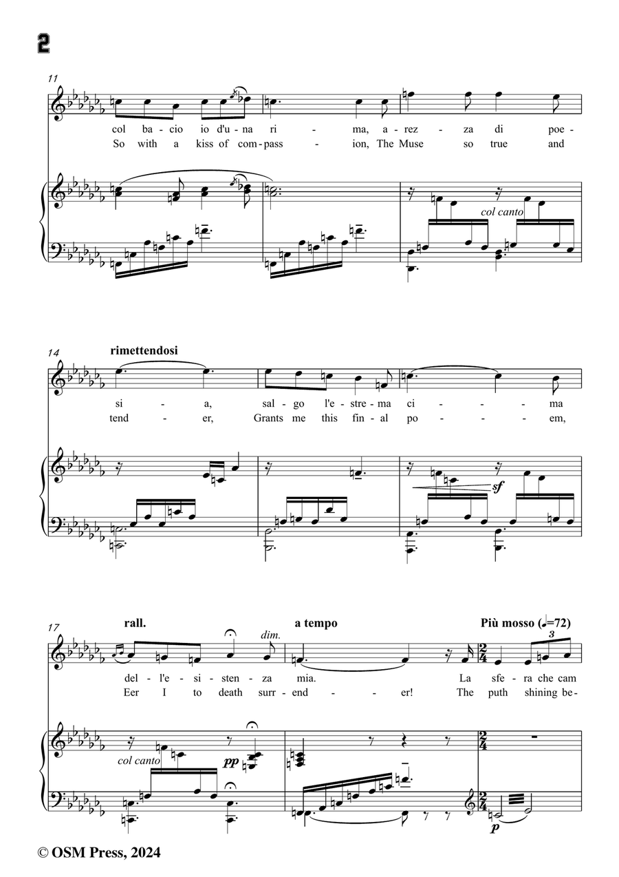 U. Giordano-Come un bel di,in a flat minor Piano, Vocal scores gallery preview page 4