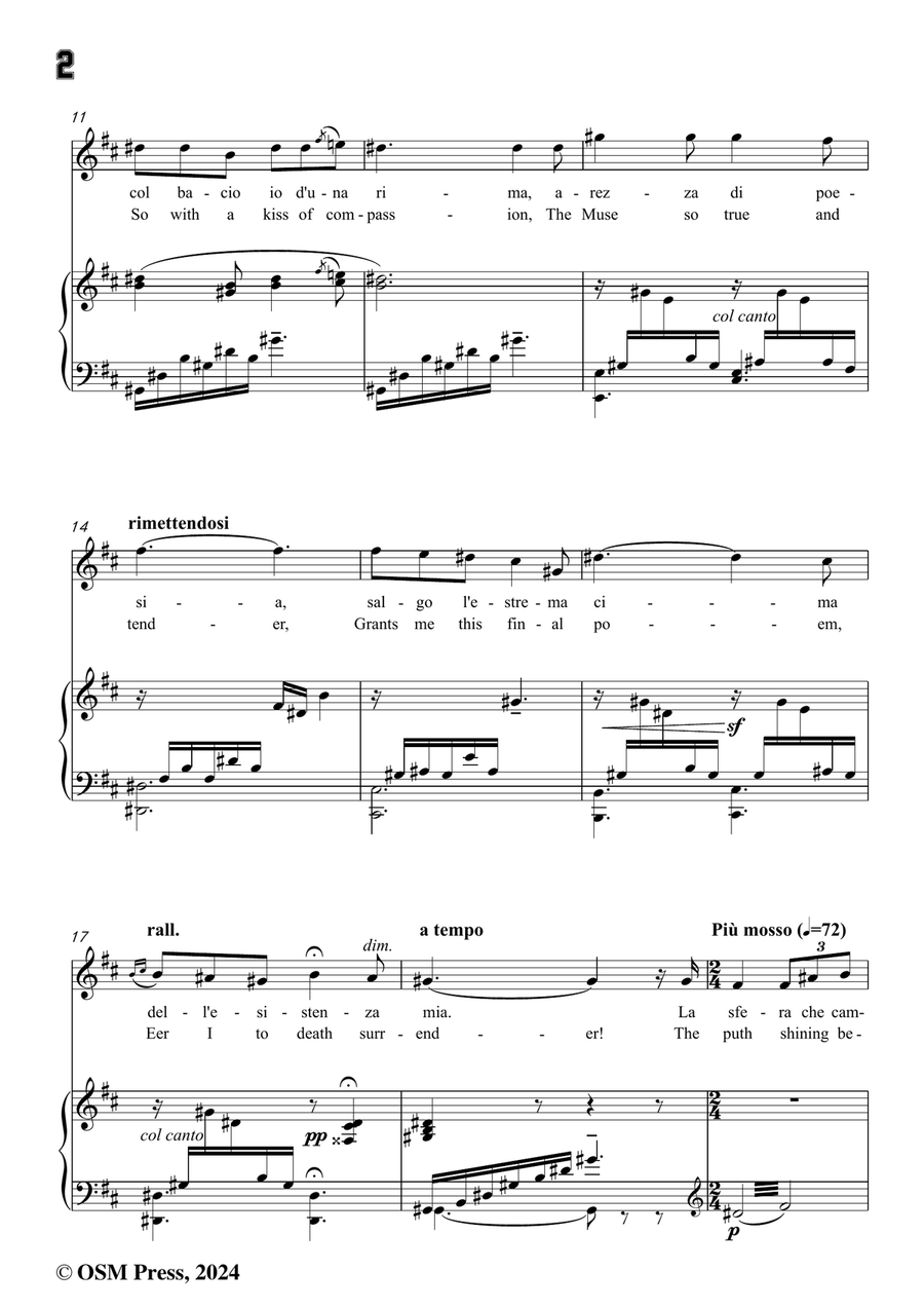 U. Giordano-Come un bel di,in b minor Piano, Vocal scores gallery preview page 4