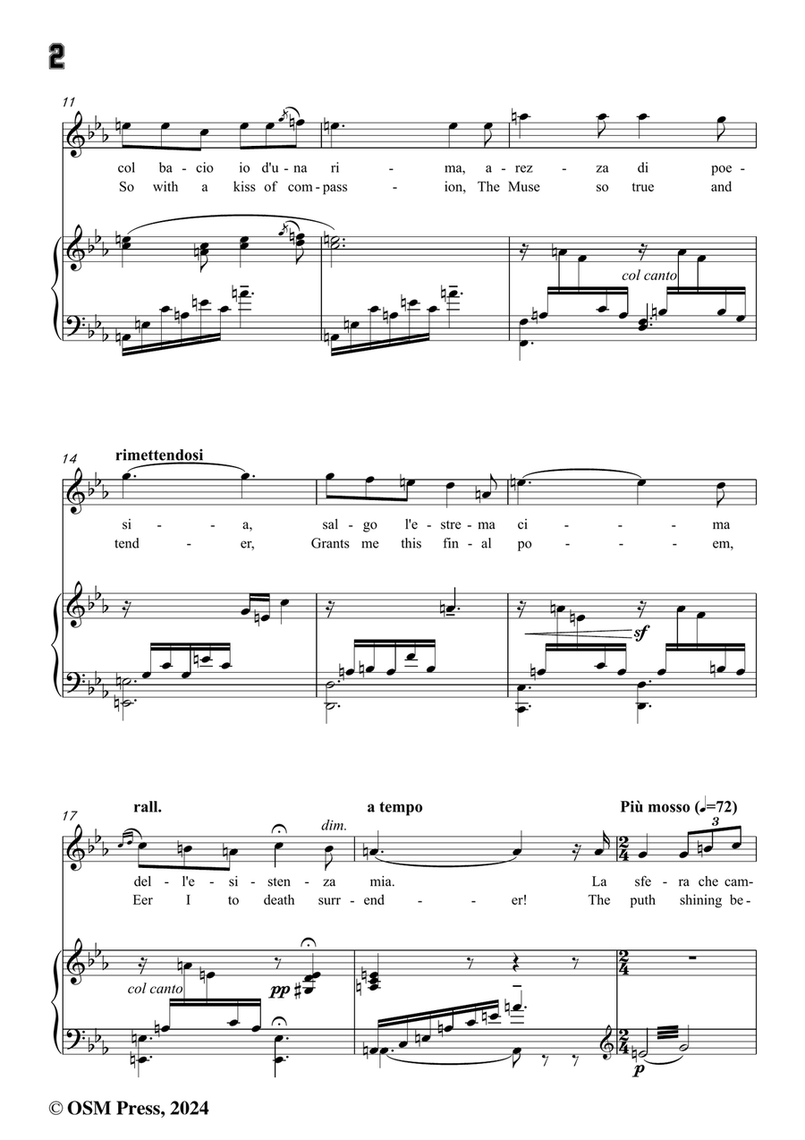 U. Giordano-Come un bel di,in c minor Piano, Vocal scores gallery preview page 4