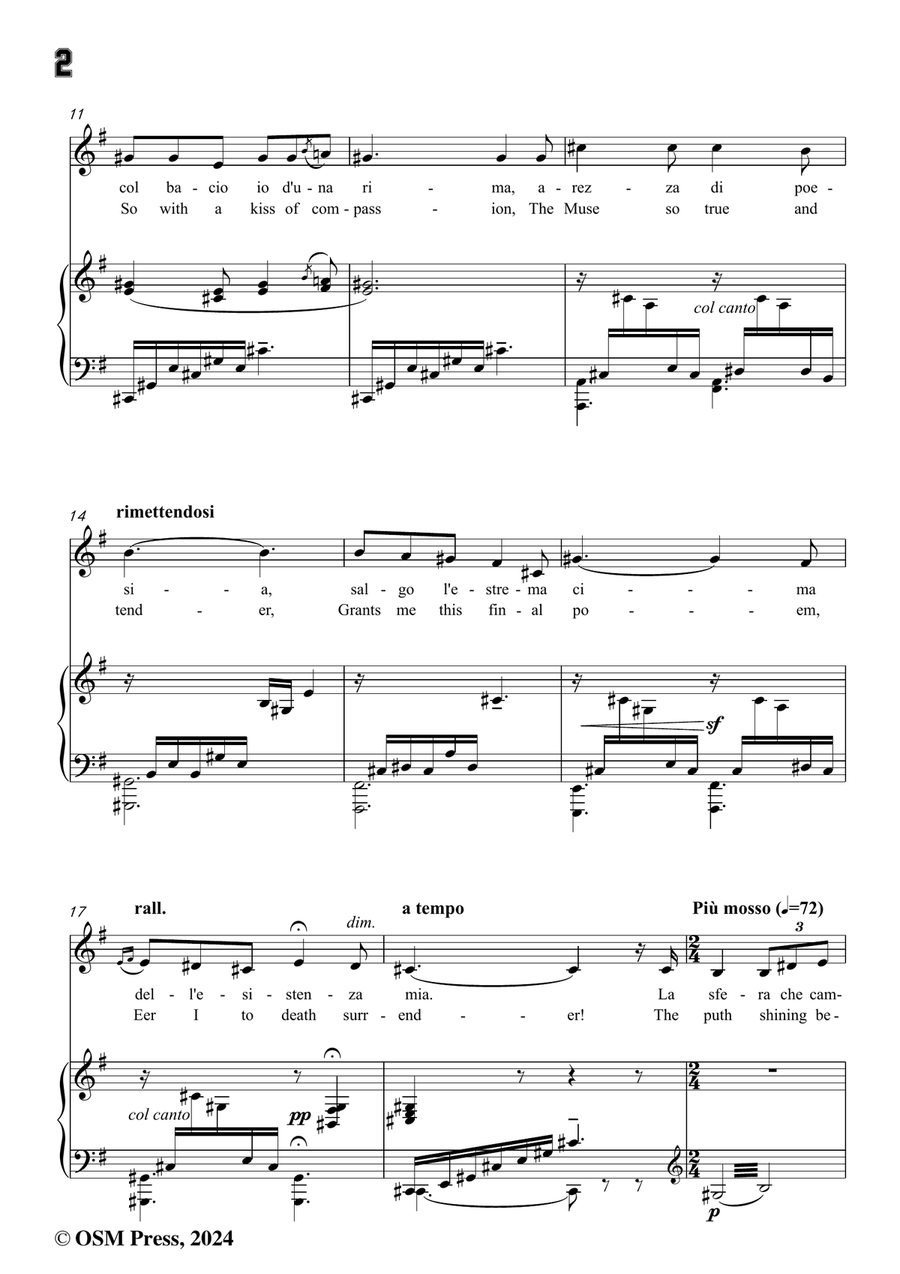 U. Giordano-Come un bel di,in e minor Piano, Vocal scores gallery preview page 4