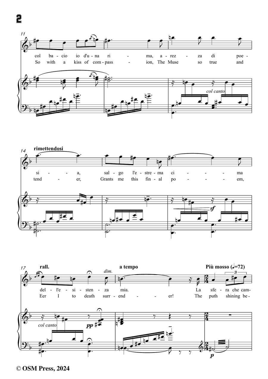 U. Giordano-Come un bel di,in d minor Piano, Vocal scores gallery preview page 4