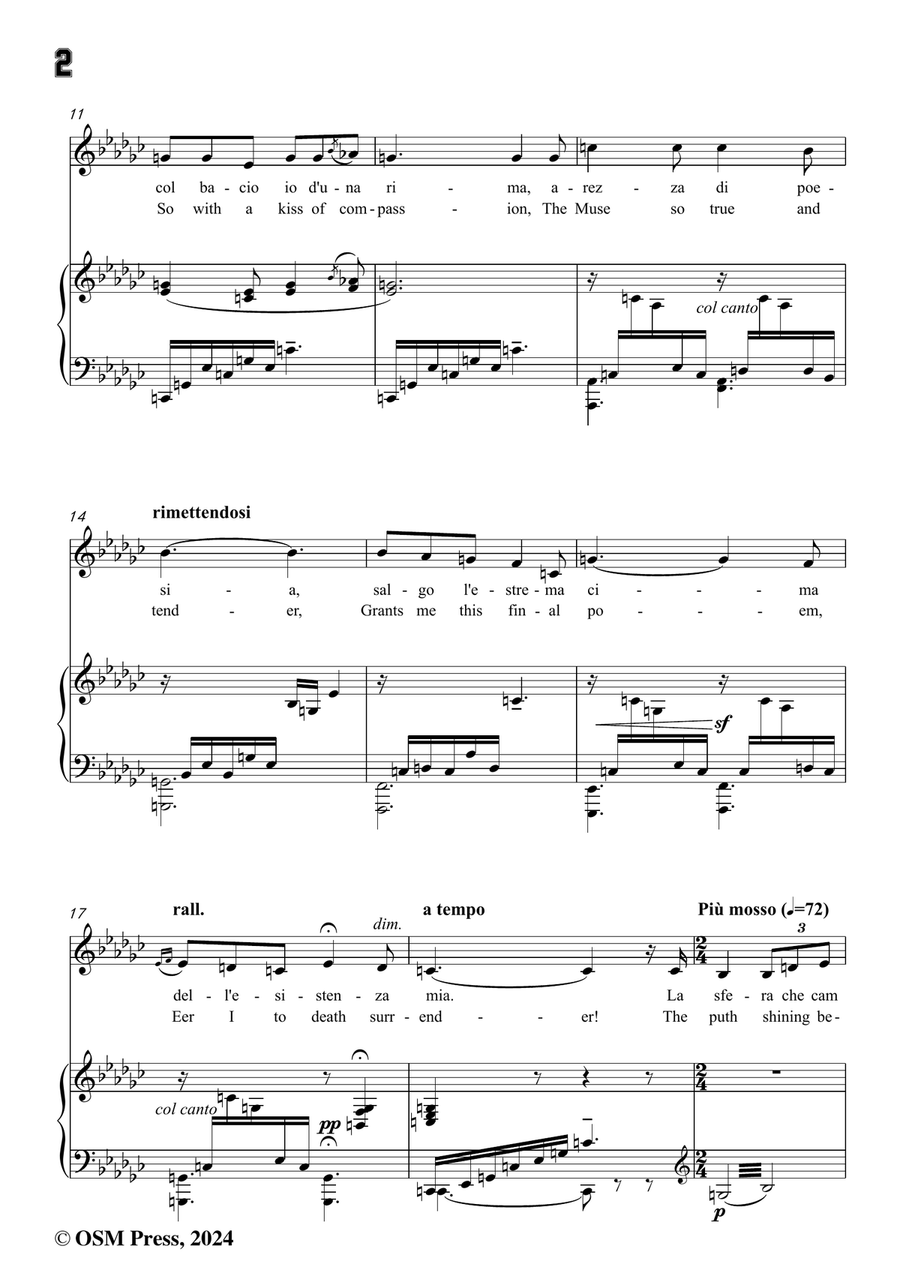 U. Giordano-Come un bel di,in e flat minor Piano, Vocal scores gallery preview page 4
