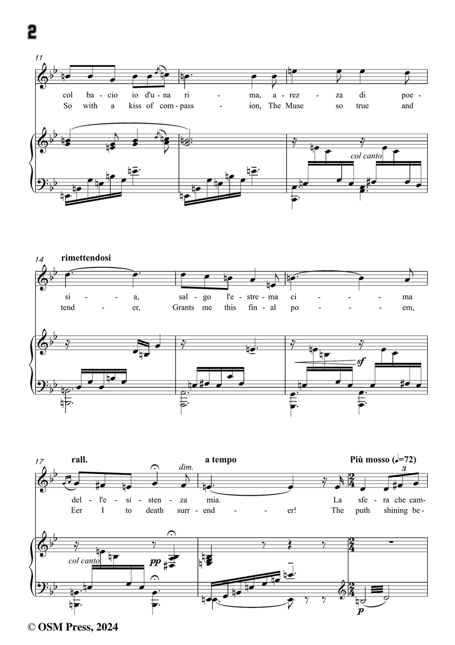 U. Giordano-Come un bel di,in g minor Piano, Vocal scores gallery preview page 4
