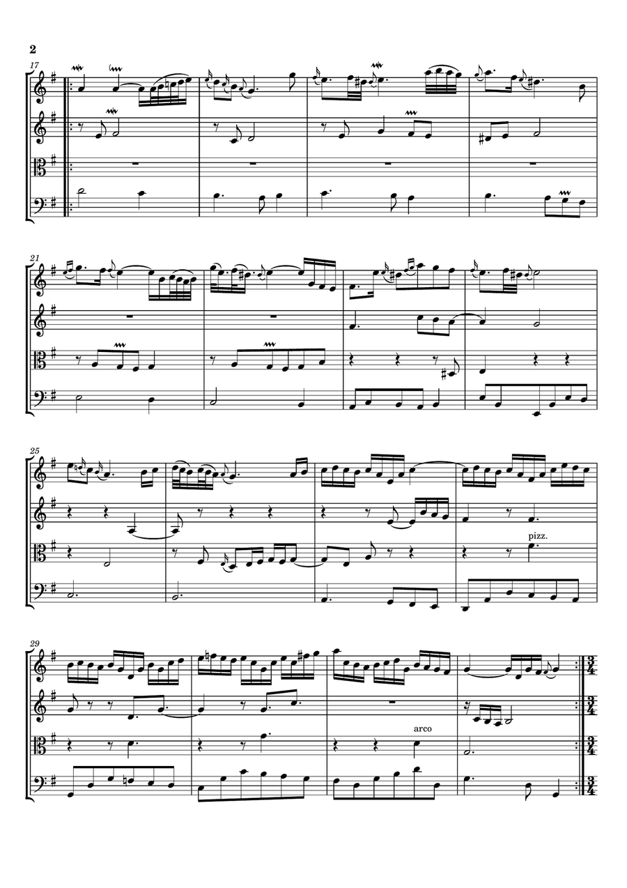 Bach - Goldberg Variationen, BWV 988, for String Quartet Complete Original Score and Parts String Quartet scores gallery preview page 2