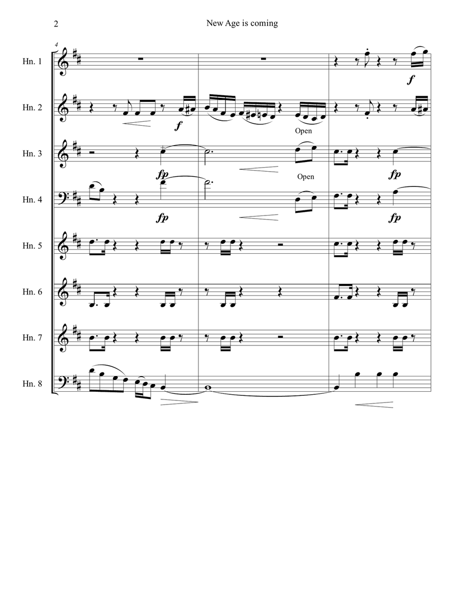 New age is coming Large Ensemble scores gallery preview page 3