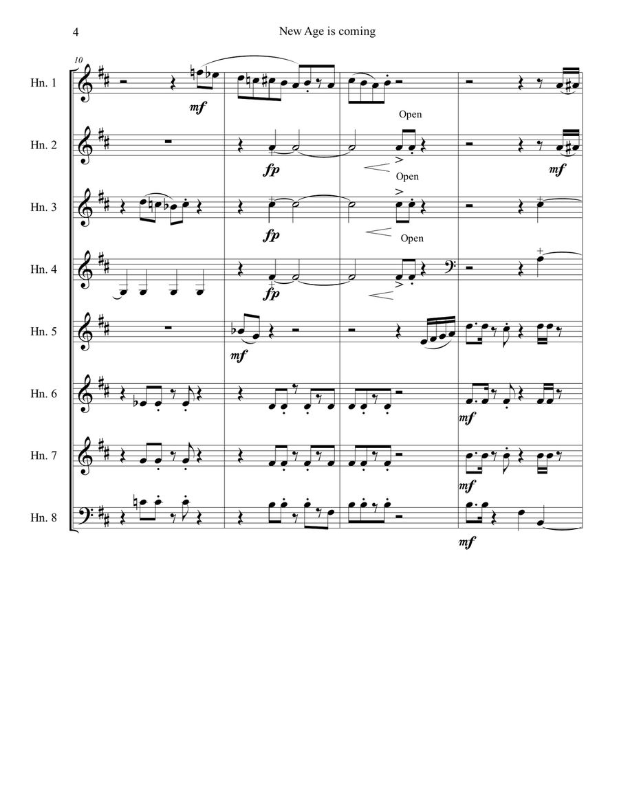 New age is coming Large Ensemble scores gallery preview page 5