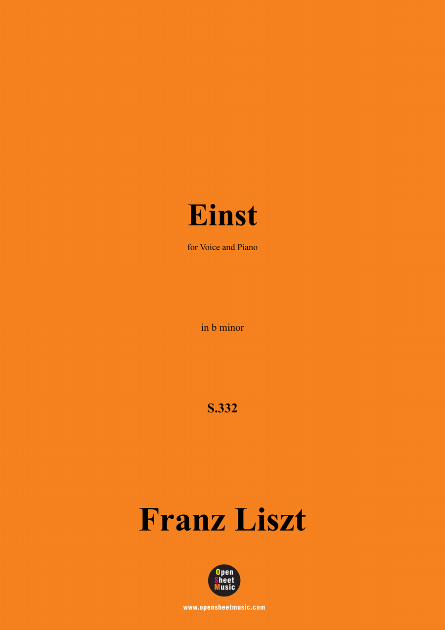 Liszt-Einst,S.332,in b minor Piano, Vocal scores gallery preview page 1