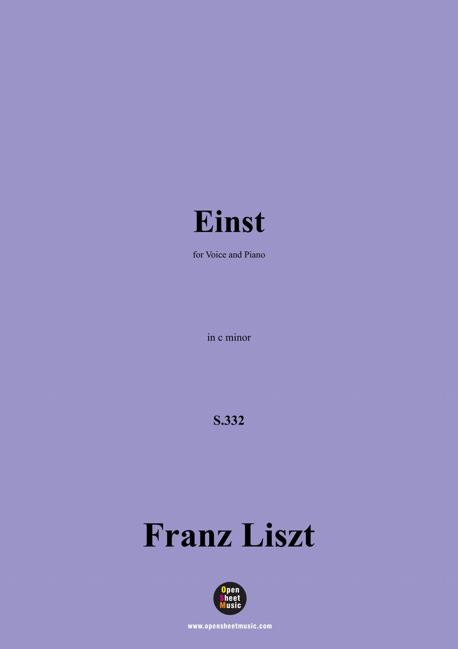Liszt-Einst,S.332,in c minor Piano, Vocal scores gallery preview page 1