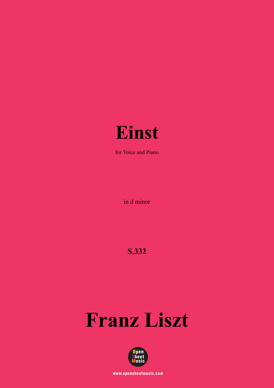 Liszt-Einst,S.332,in d minor Piano, Vocal scores gallery preview page 1