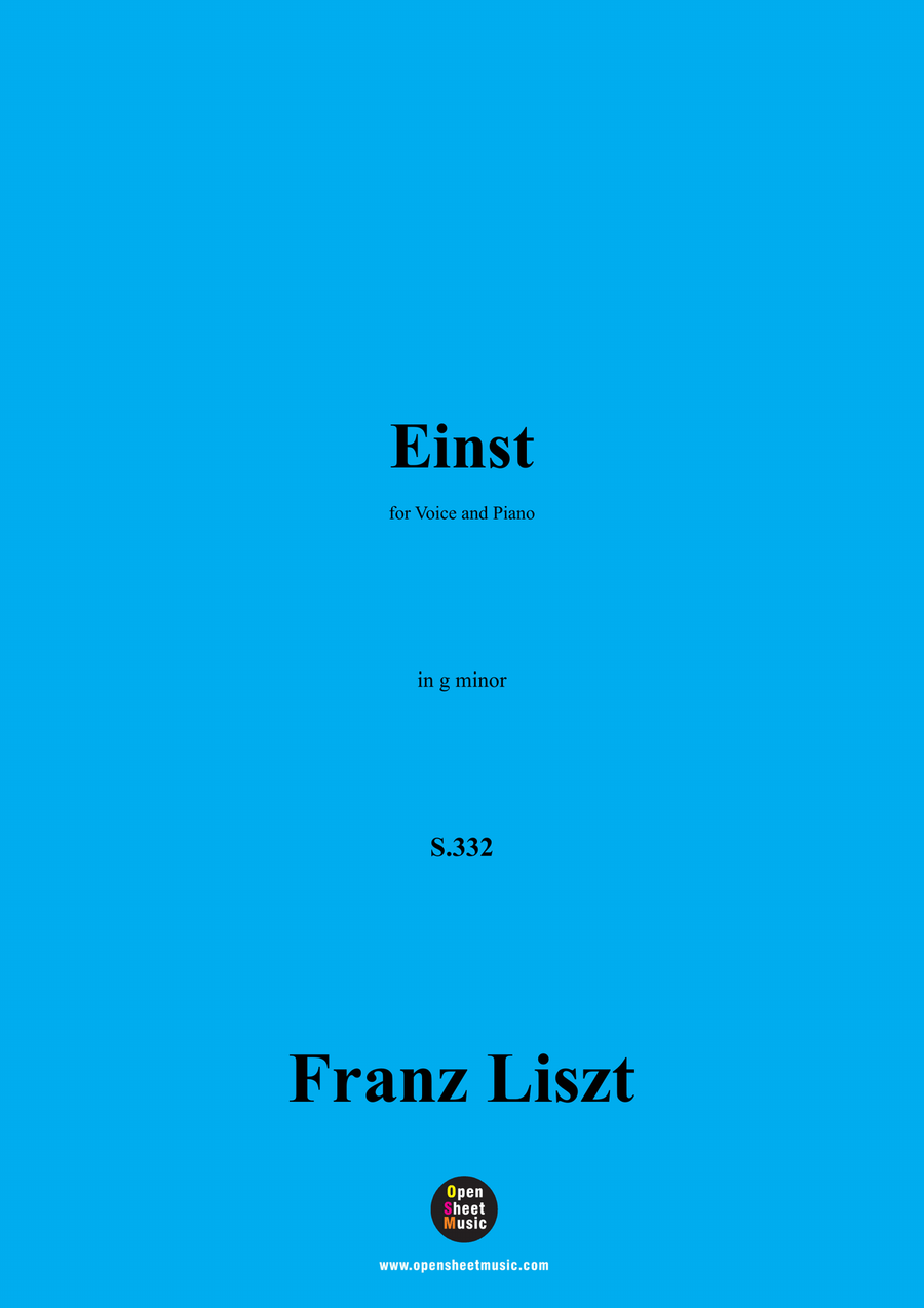 Liszt-Einst,S.332,in g minor Piano, Vocal scores gallery preview page 1