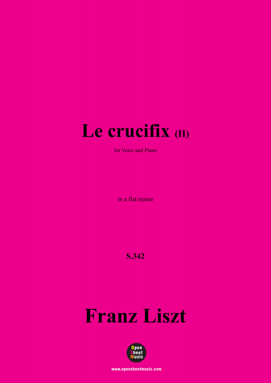 Liszt-Le crucifix II,S.342,in a flat minor Piano, Vocal scores gallery preview page 1