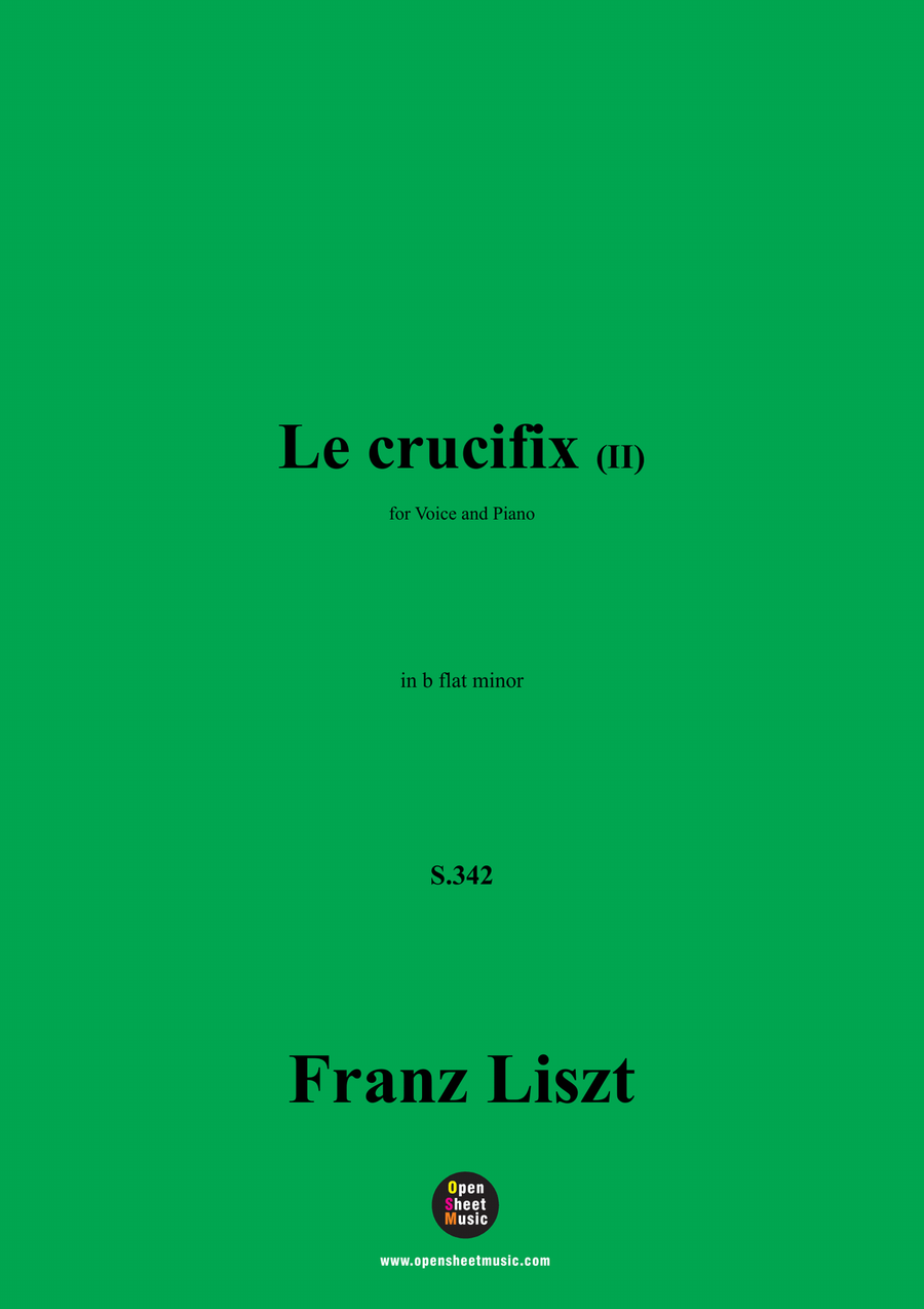 Liszt-Le crucifix II,S.342,in b flat minor Piano, Vocal scores gallery preview page 1