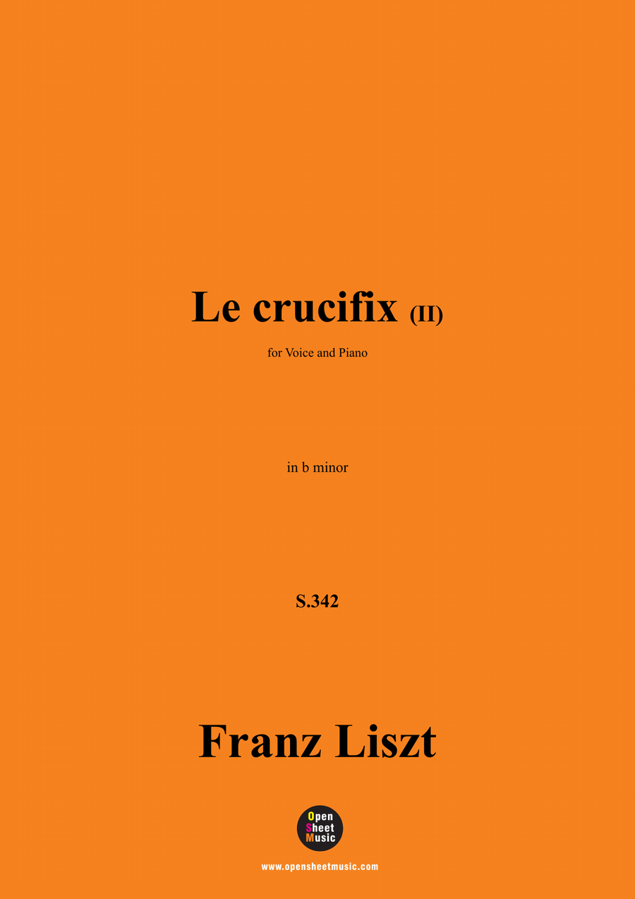 Liszt-Le crucifix II,S.342,in b minor Piano, Vocal scores gallery preview page 1