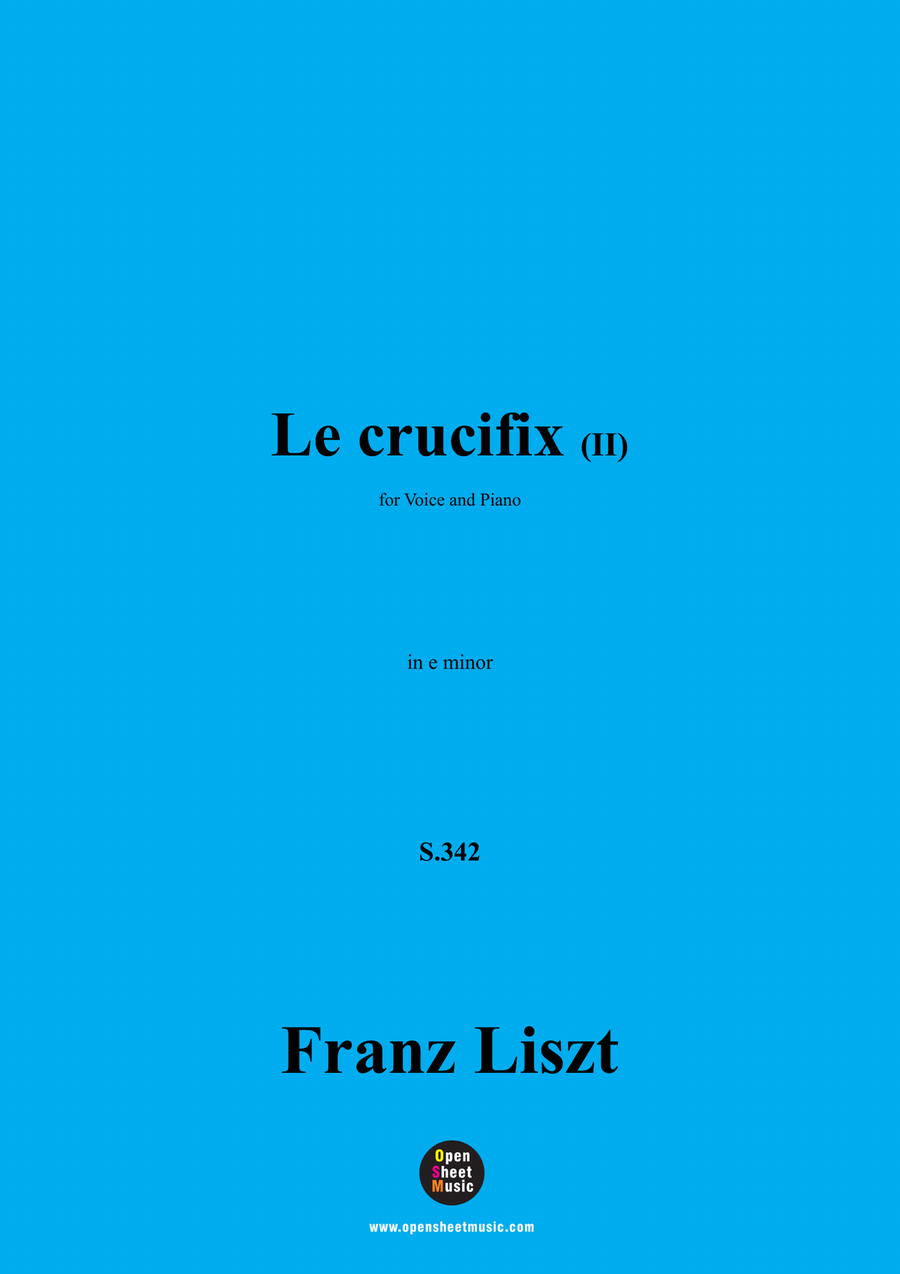 Liszt-Le crucifix II,S.342,in e minor Piano, Vocal scores gallery preview page 1