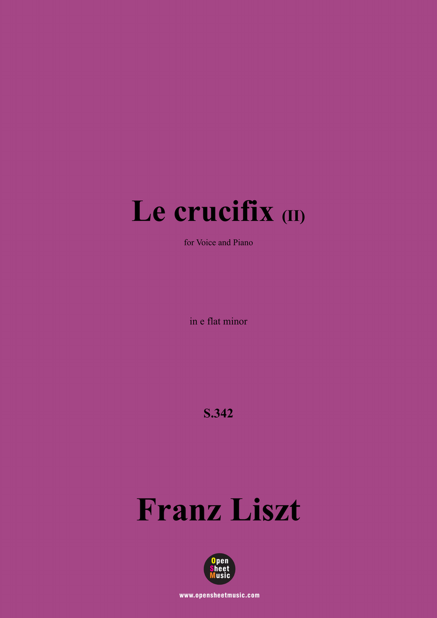 Liszt-Le crucifix II,S.342,in e flat minor Piano, Vocal scores gallery preview page 1