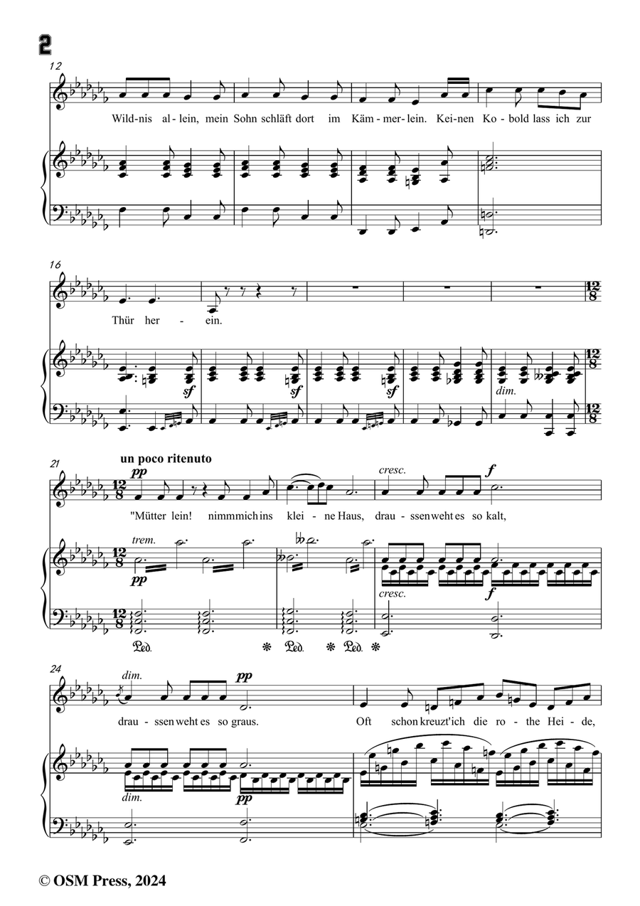 C. Loewe-Der späte Gast, in a flat minor Piano, Vocal scores gallery preview page 4