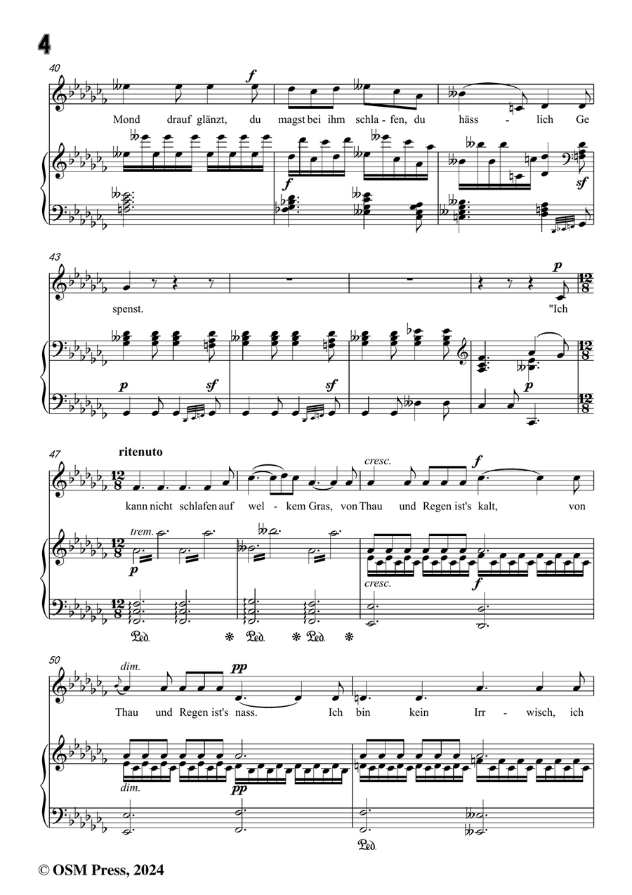 C. Loewe-Der späte Gast, in a flat minor Piano, Vocal scores gallery preview page 6