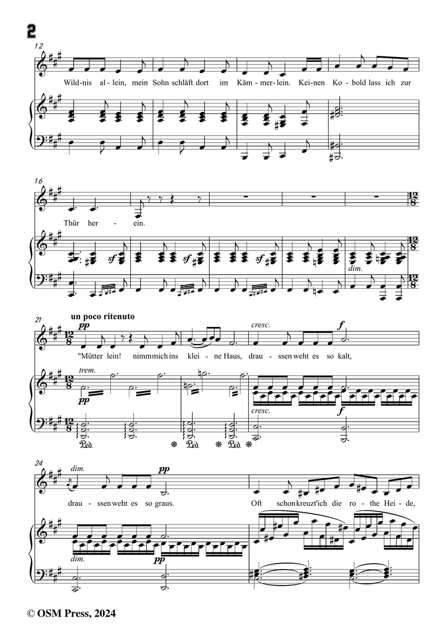 C. Loewe-Der späte Gast, in f sharp minor Piano, Vocal scores gallery preview page 4