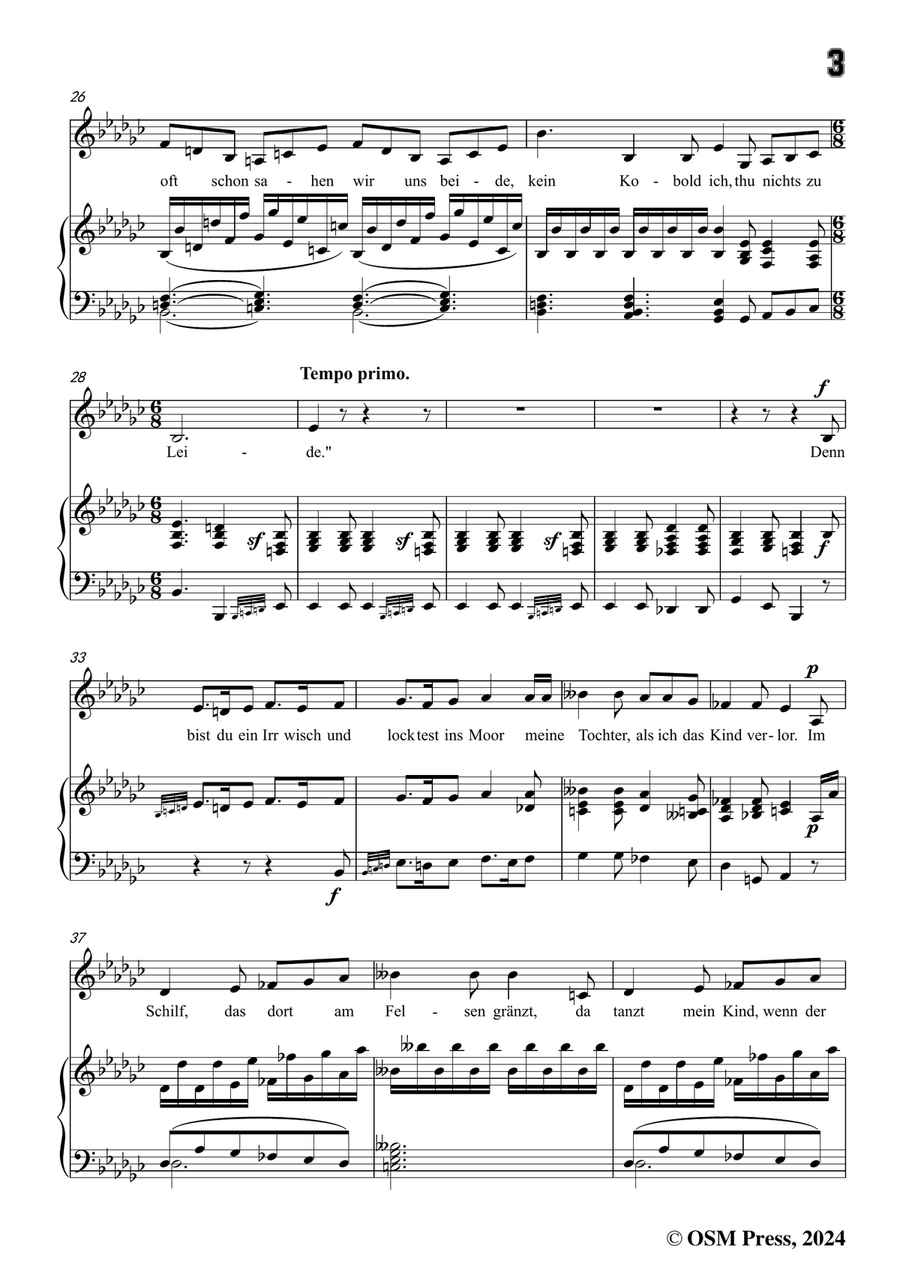 C. Loewe-Der späte Gast, in e flat minor Piano, Vocal scores gallery preview page 5