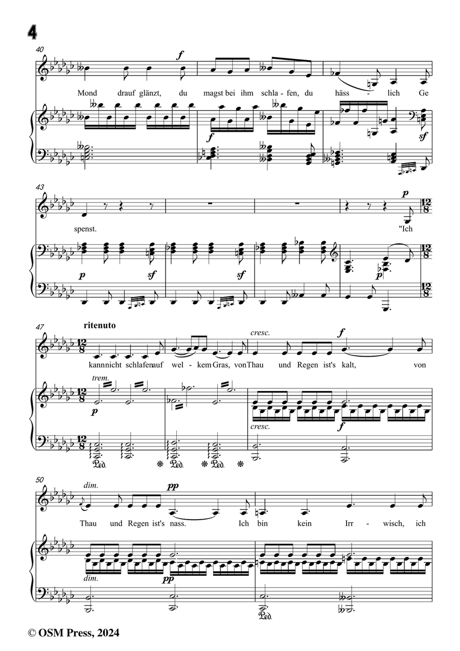 C. Loewe-Der späte Gast, in e flat minor Piano, Vocal scores gallery preview page 6