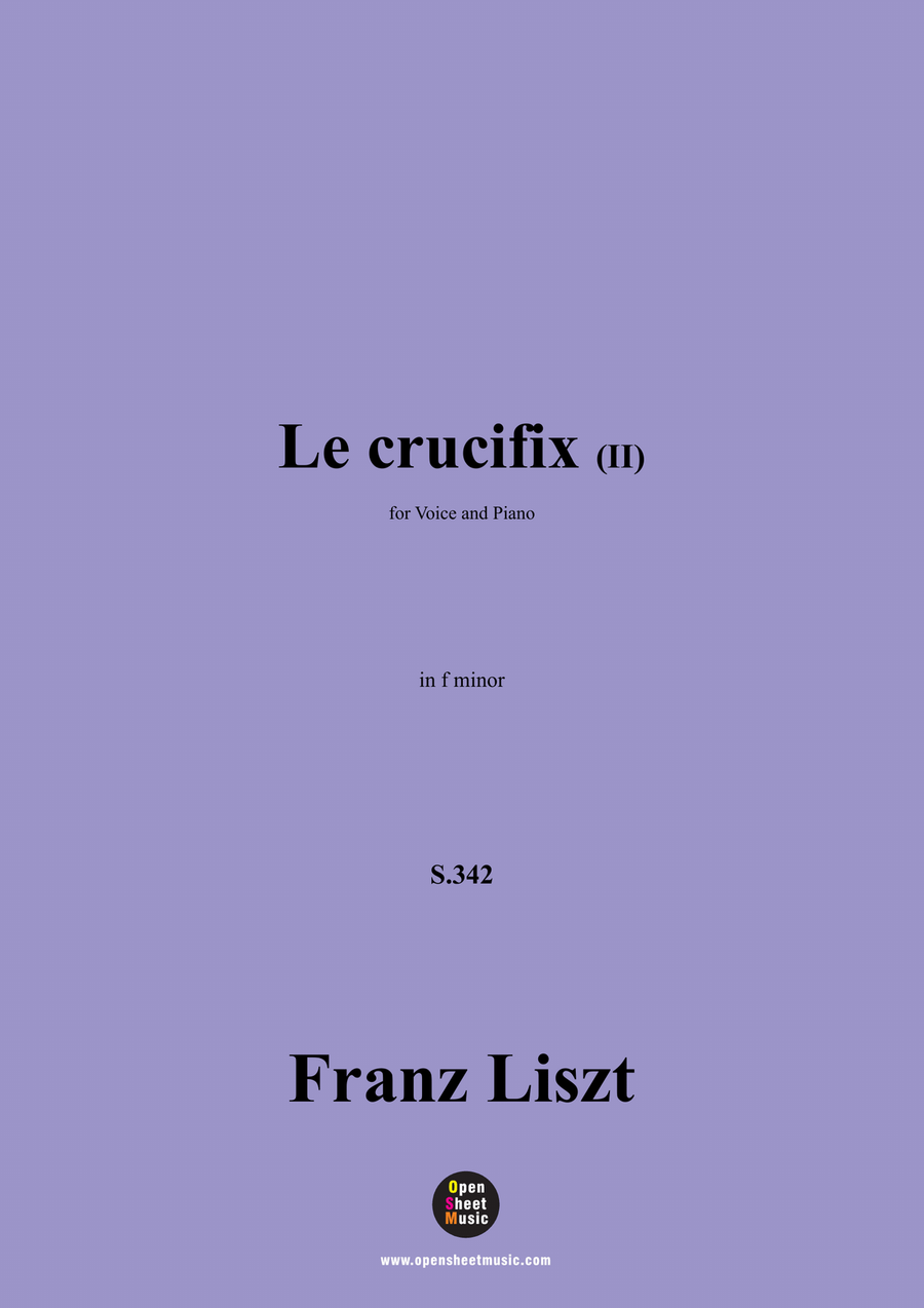 Liszt-Le crucifix II,S.342,in f minor Piano, Vocal scores gallery preview page 1