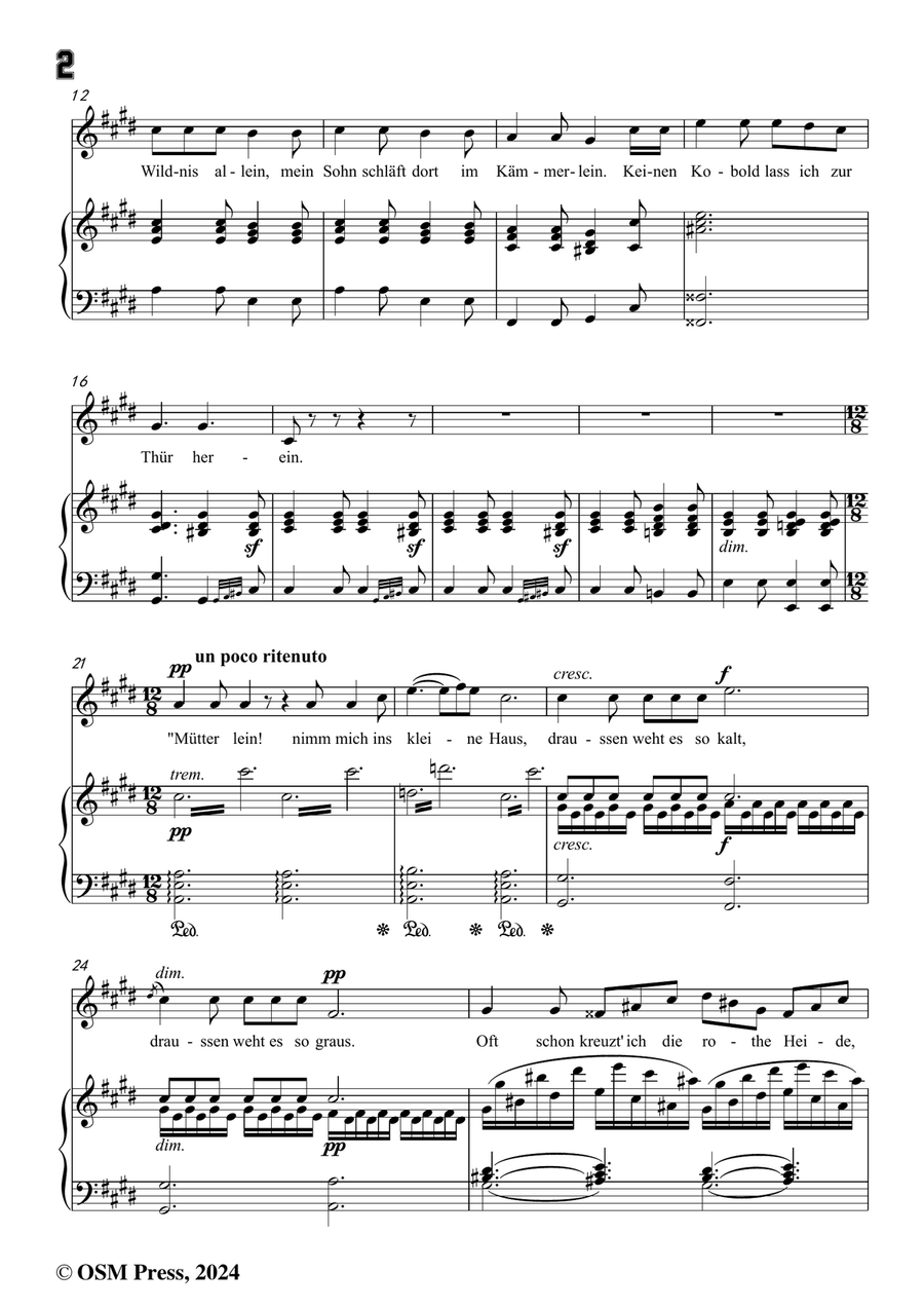 C. Loewe-Der späte Gast, in c sharp minor Piano, Vocal scores gallery preview page 4
