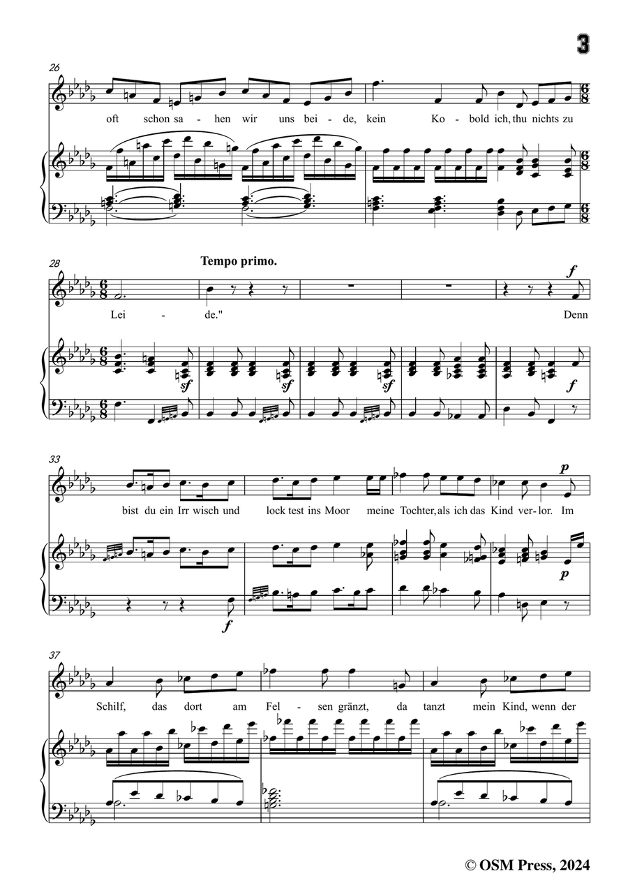 C. Loewe-Der späte Gast, in b flat minor Piano, Vocal scores gallery preview page 5