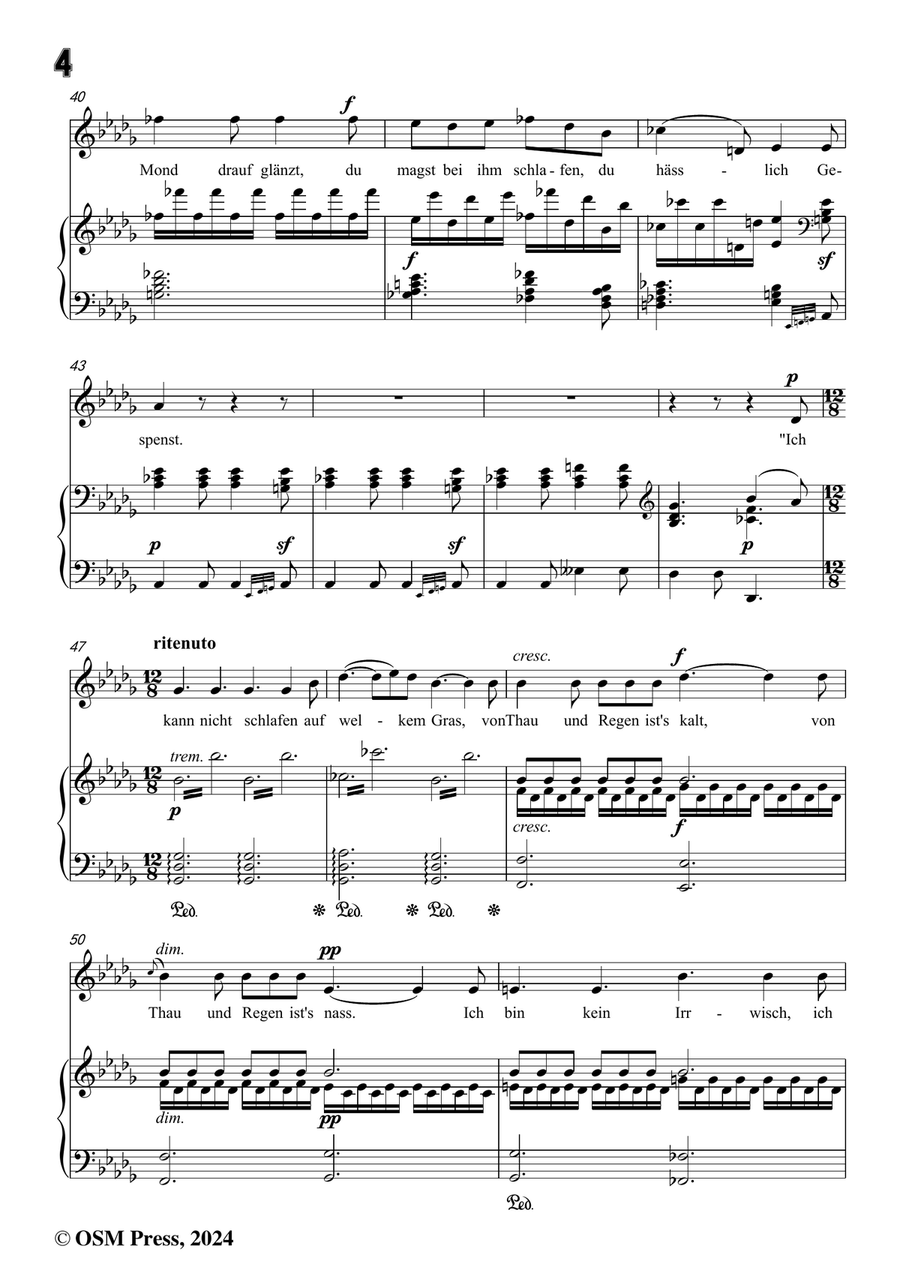 C. Loewe-Der späte Gast, in b flat minor Piano, Vocal scores gallery preview page 6