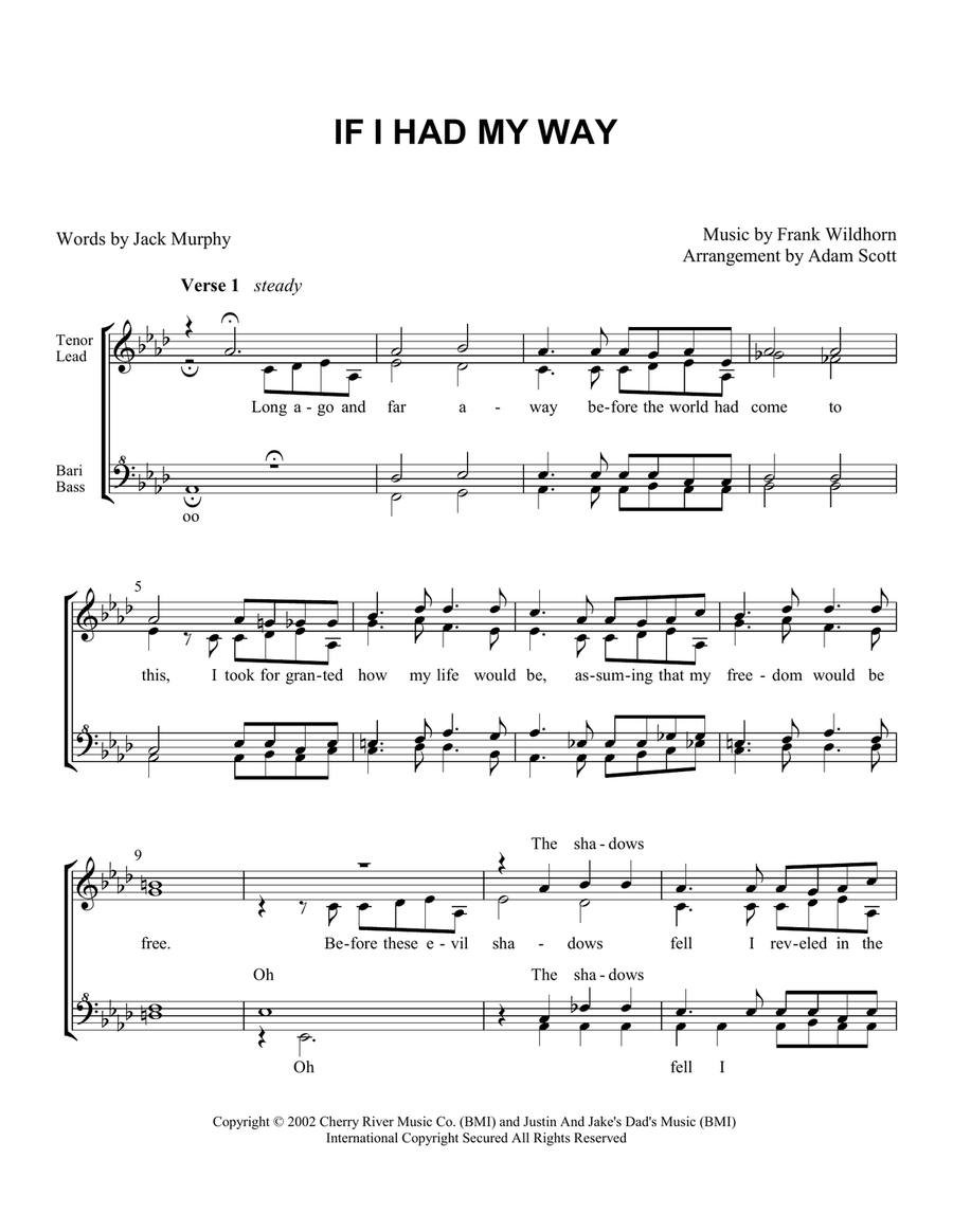 If I Had My Way If I Had My Way SSAA scores gallery preview page 1