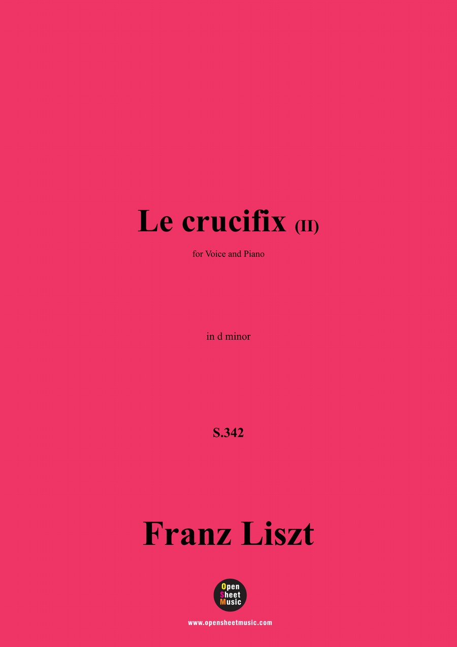 Liszt-Le crucifix II,S.342,in d minor Piano, Vocal scores gallery preview page 1