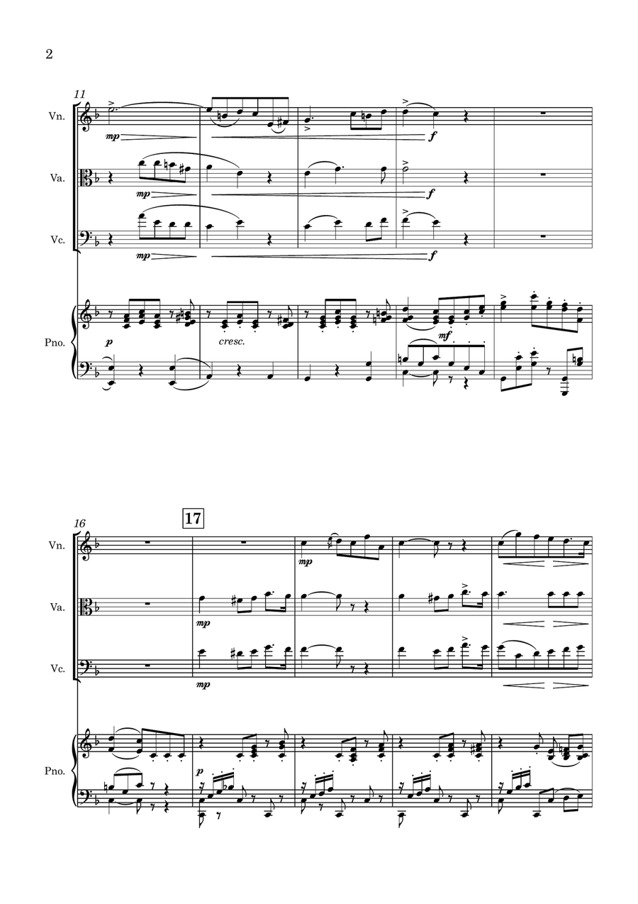 Henry Smart | The Wood Nymphs | for String Trio String Trio scores gallery preview page 5