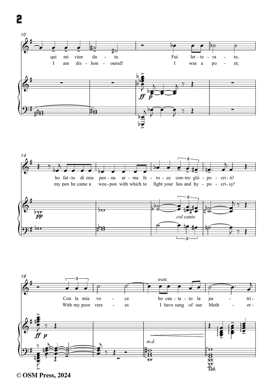 U. Giordano-Si,fui soldato,in e minor Piano, Vocal scores gallery preview page 4