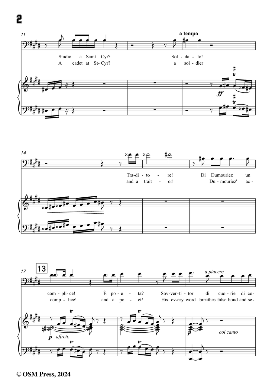 U. Giordano-Nemico della patria?,in c sharp minor Piano, Vocal scores gallery preview page 4