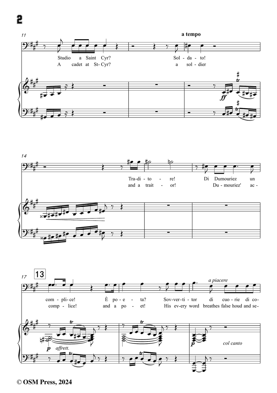 U. Giordano-Nemico della patria?,in f sharp minor Piano, Vocal scores gallery preview page 4